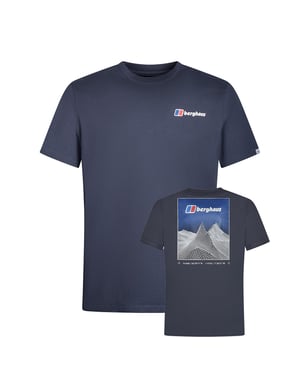 Berghaus Men's Short Sleeve Pinnacle Tee Blue