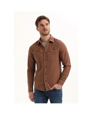 Gabbiano Heren overshirt 335740 5701 clay