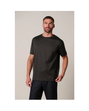 Profuomo Ppxt30002h t-shirt crew neck short sleeve dark brown
