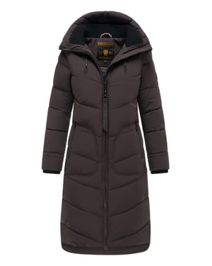Marikoo dames winterjas Benikoo met capuchon & geribde kraag – warm en stijlvol