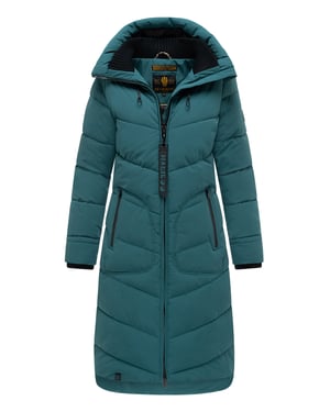Marikoo dames winterjas Benikoo met capuchon & geribde kraag – warm en stijlvol