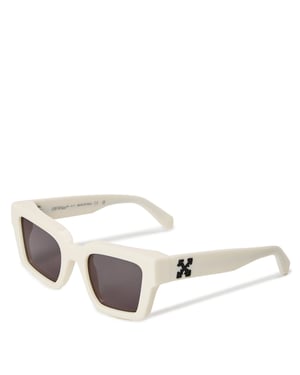 Accessories Off White Richardson Rectangle Full Rim Sunglasses in White Dark Grey