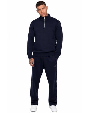 Enzo Milano | Mens Half Zip Sweatshirt Tracksuit Set