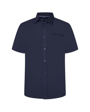 Kam Mens Plus Size Stretch Shirt Button Up Short Sleeve