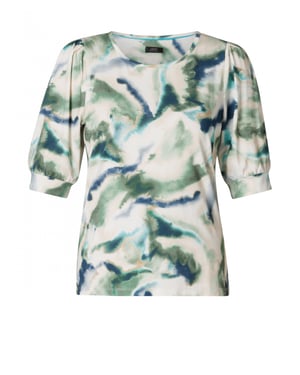 YEST CURVE Hanne Essential Tops - Mint/Multi-Colour