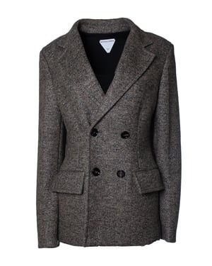 Bottega Veneta, Cape-effect double-breasted blazer