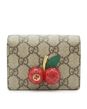 Gucci Tygplånbok Körsbär