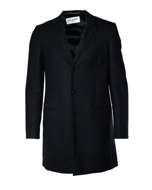 Saint Laurent, svart fiskbensmönstrad kavaj 2018