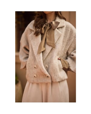 Nukus Nkf13095 389 danique jacket offwhite/taupe
