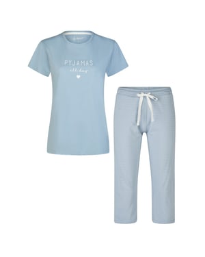 By Louise Dames capri pyjama set driekwart broek gestreept
