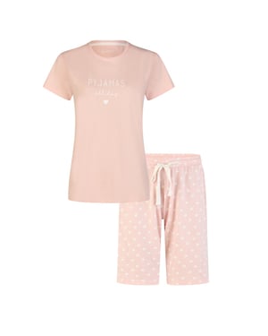 By Louise Dames shortama korte pyjama set gestipt