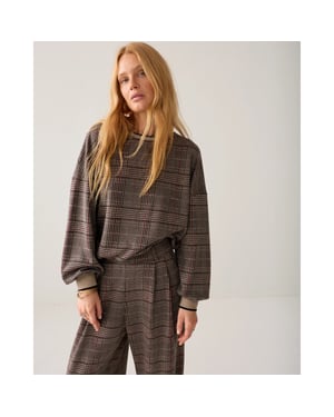 Summum 3s5369-30794 120 sweatshirt check jacquard multicolour