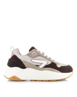 Hub Glide coffee/mauve/off white lage sneakers dames