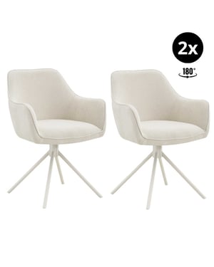 Multifurn Eetkamerstoel bo draaibaar (set van 2)