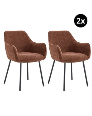 Multifurn Eetkamerstoel bo burgundy (set van 2)
