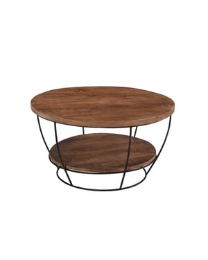 Brix salontafel evan 85x85x44cm mangohout