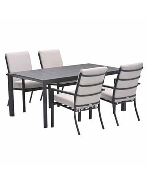 Garden Impressions Sergio/gosford tuinset 4 personen stapelbare tuinstoelen