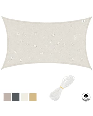 4gardenz Schaduwdoek waterafstotend rechthoek 4x6 mtr -