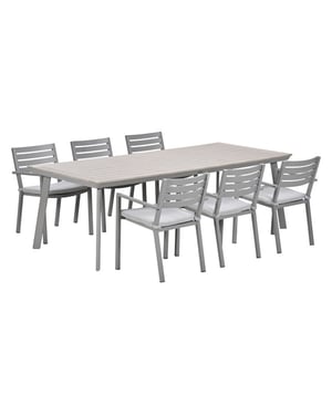 Garden Impressions Oklahoma/vigo tuinset 6 personen stapelbare stoelen 230