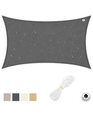 4gardenz Schaduwdoek waterafstotend rechthoek 3,5x4,5 mtr -