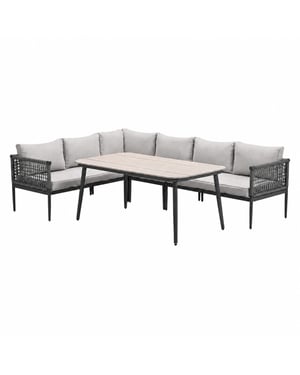 Garden Impressions Teramon loungeset met hoge tafel donker rope