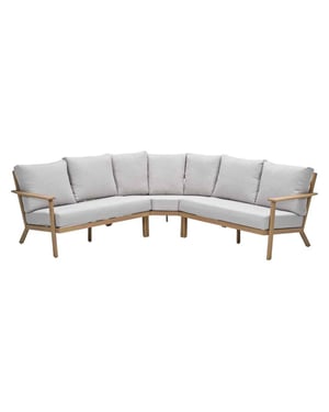 Garden Impressions Chicago aluminium loungeset -natural teak look