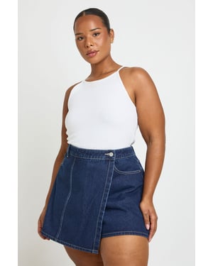 Plus Wrap Front Skort