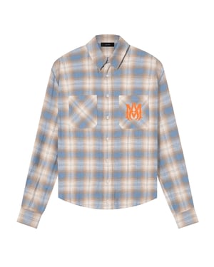 Amiri Ma Vintage Stencil Plaid Blauw