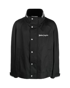 Palm Angels Klassiska Bomberjacka Med Logotyp, Svart