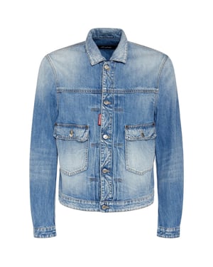 Dsquared2 Heritage Boxy Denim Jacket Marineblauw
