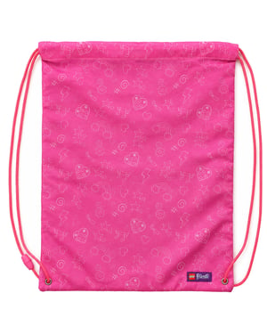 Lego Friends Emma and Chico Kids Pink Drawstring Bag