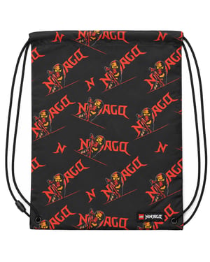 Lego Ninjago Kids Black/Red Drawstring Bag