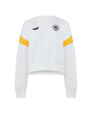 Women's Puma Dhb Archive Crew Sweatshirt in White/Black