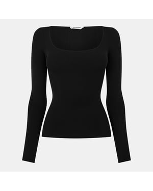 Women's Balenciaga Long Sleeve T-Shirt in Black