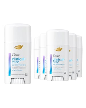 Dove Clinical + Care Anti-Perspirant Cream, Original Clean, 60ml, 6 Pack
