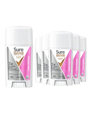 Sure Women Maximum Protection Anti-Perspirant Cream, Confidence, 60ml, 6 Pack