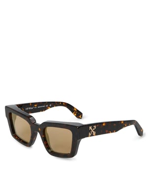 Accessories Off White Richardson Rectangle Full Rim Sunglasses in Dark Havana