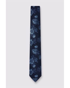 Floral Tie in Navy