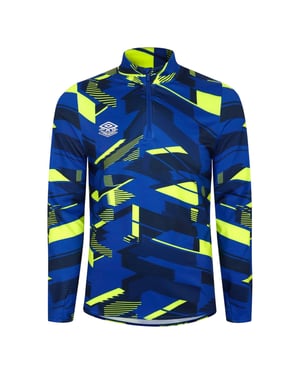 Umbro Grafisch trainingsmidlaagje voor heren (Blauw/Geel)