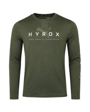 Puma x HYROX Run Mens Dark Green Top