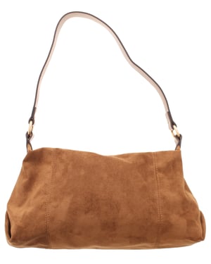 Womens Slouchy Shoulder Bag Holly Zip Fastening tan