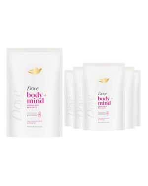 Dove Body + Mind Bath Salts, Dragon Fruit & Primrose, 400g, 6 Pack