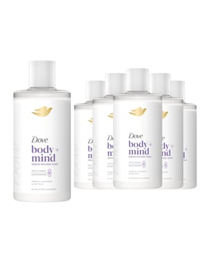 Dove Body + Mind Bath Soak, French Lavender & Oat Milk, 400ml, 6 Pack