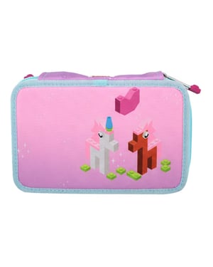 Lego Iconic Sparkle 3Layer Kids Pink Pencil Case with Content