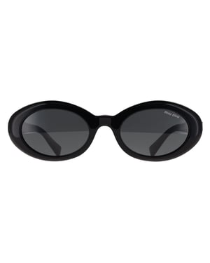 Miu Miu MU09S 16K08Z zonnebril in zwart en donkergrijs