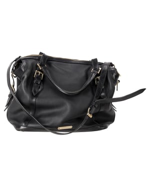 Burberry Medium Ellers geperforeerde shopper in zwart leer