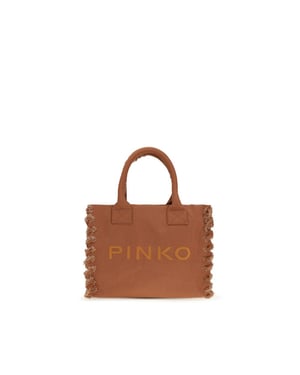 PINKO Bruine Katoenen Schoudertas