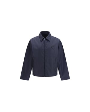 Prada Blauwe Nylon Shell Jas