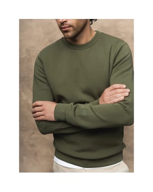 Mos Mosh 510100 538 mosmosh gallery mmgabel crew neck sweat dk army green