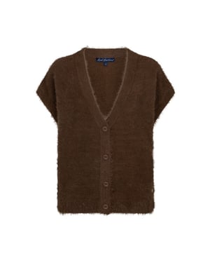 Red Button Rb sleeveless fuzzy praline